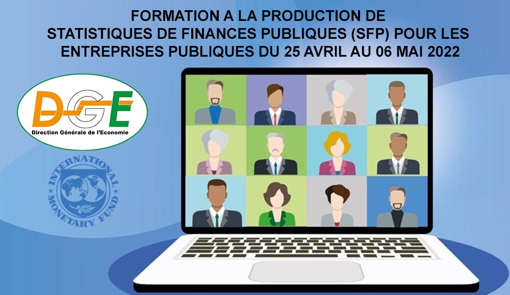 DPPSE - MISSION D’ASSISTANCE TECHNIQUE DU FMI PORTANT SUR LA FORMATION DES AUTORITES A LA PRODUCTION DE STATISTIQUES DE FINANCES PUBLIQUES (SFP) POUR LES ENTREPRISES PUBLIQUES  DU 25 AVRIL AU 06 MAI 2022